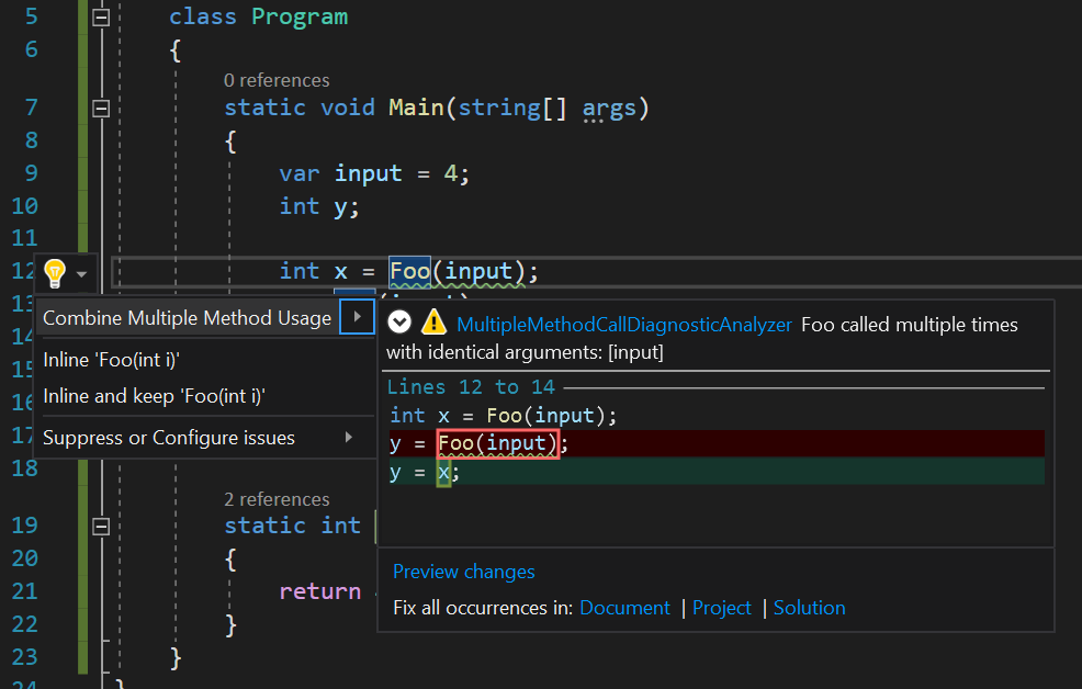 Foo Invocation Expression property in Tree